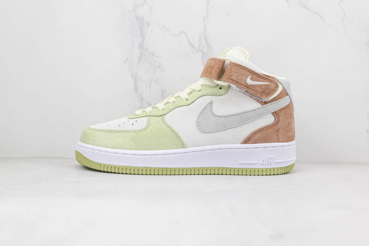 Nike Air Force 1 Mid 07 Light Green Grey White AL6896-558 - Stylish Footwear for All-Day Comfort