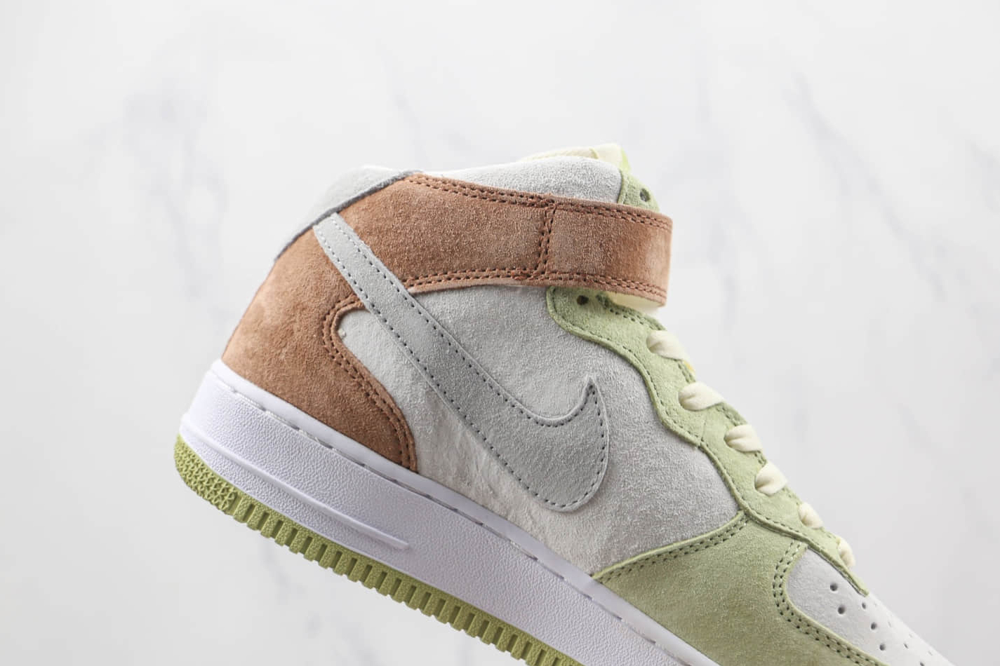 Nike Air Force 1 Mid 07 Light Green Grey White AL6896-558 - Stylish Footwear for All-Day Comfort