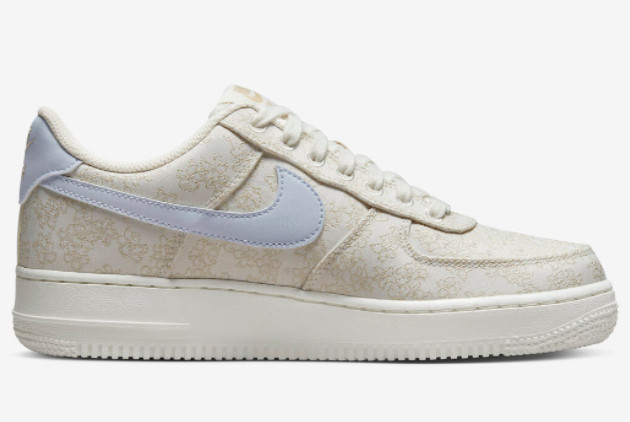 Nike Air Force 1 Low Flower Embroidery Grey/Blue-Gold DR6402-900 - Shop Now!