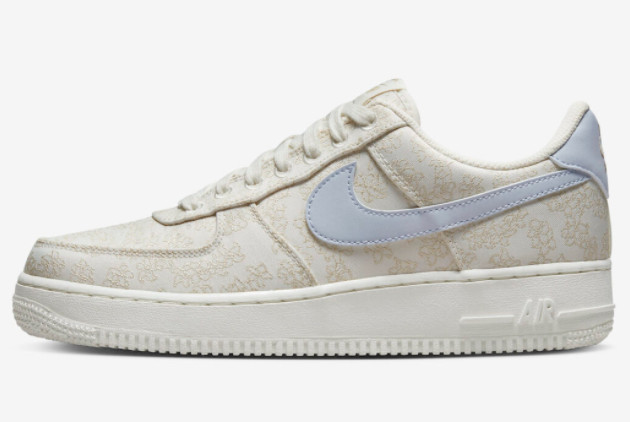 Nike Air Force 1 Low Flower Embroidery Grey/Blue-Gold DR6402-900 - Shop Now!