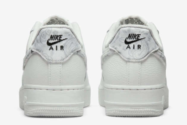 Nike Air Force 1 Low 'White Paisley' White/Grey Fog-White DJ9942-100 - Sleek and Stylish Casual Sneakers