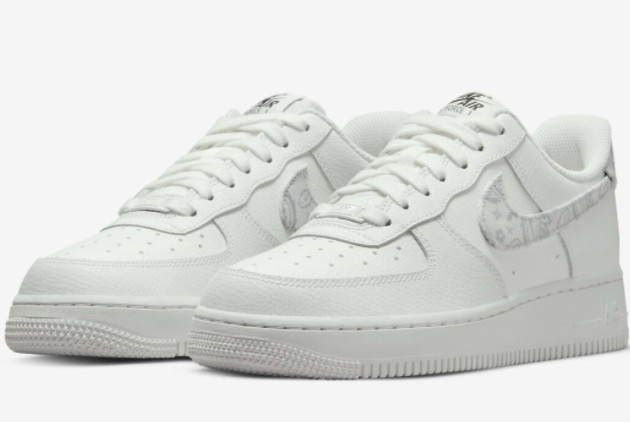 Nike Air Force 1 Low 'White Paisley' White/Grey Fog-White DJ9942-100 - Sleek and Stylish Casual Sneakers