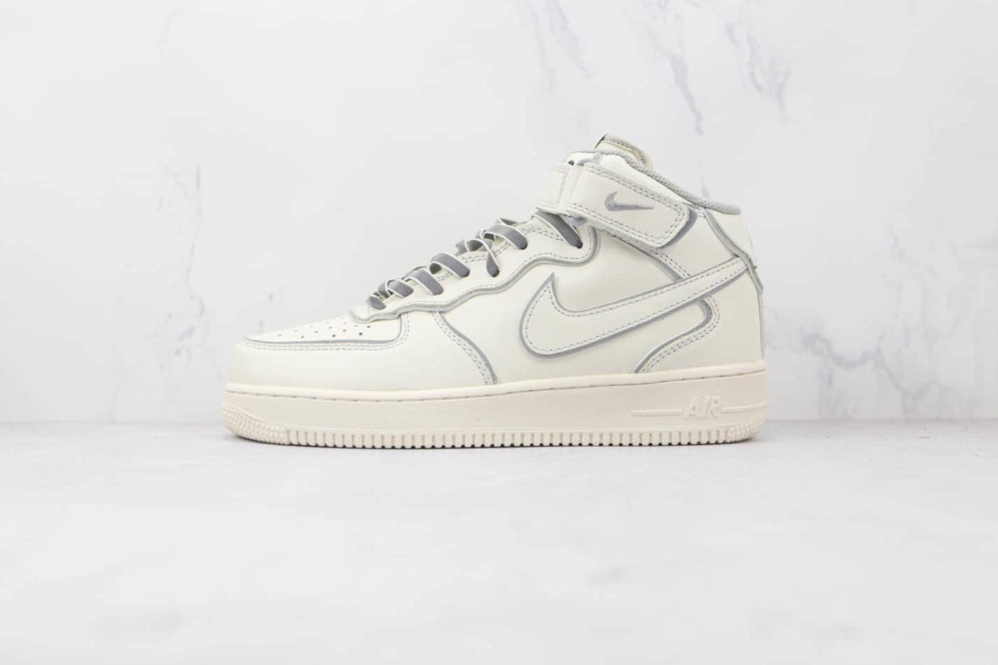 Nike Air Force 1 07 Mid Daredevil Beige Grey White AQ1218-118 - Shop now and elevate your style with these iconic sneakers