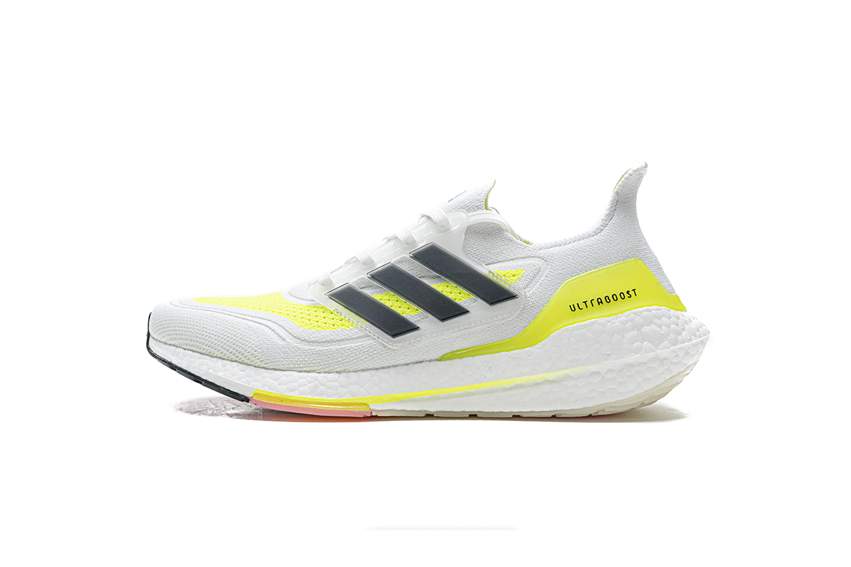 Adidas UltraBoost 21 'White Solar Yellow' FY0377 - Superior Comfort and Style.