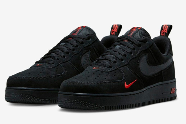 Nike Air Force 1 Low Black/Black-Light Crimson DZ4514-001 - Stylish and Classic Black Sneaker