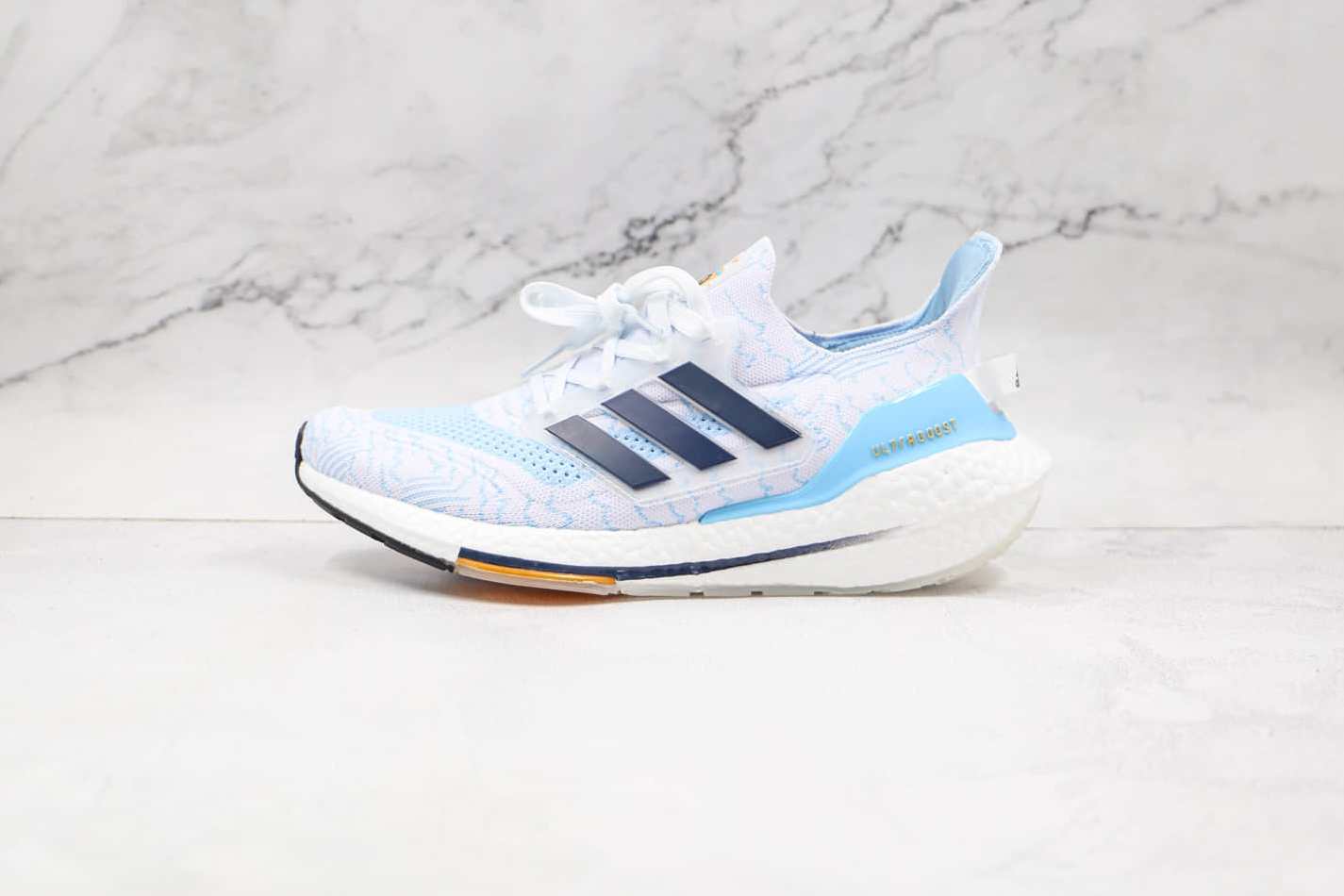 Adidas Ultra Boost 21 White Clear Blue GZ7120 | New Arrival & Comfort