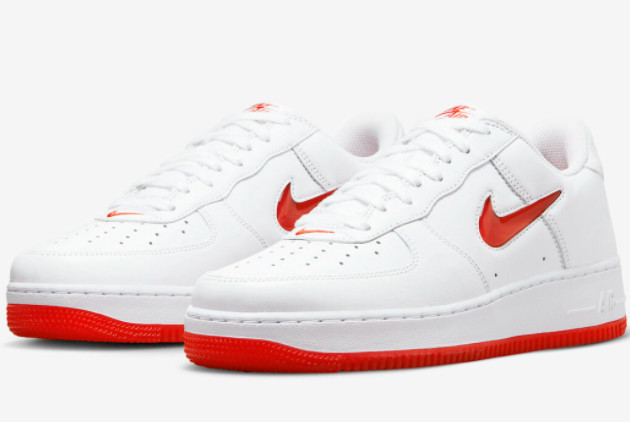 Nike Air Force 1 Low White/University Red - Exclusive Color of the Month (80 characters)