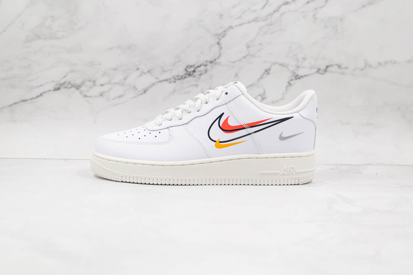 Nike Air Force 1 Low 'Multi-Swoosh Orange Yellow' DM9096-100 - Stylish and Bold Sneakers for Every Outfit