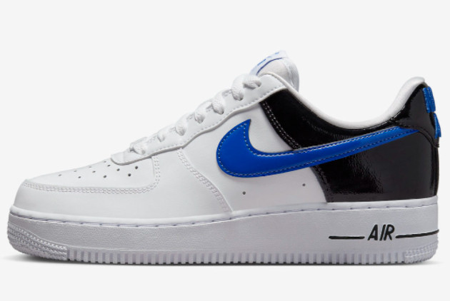 Nike Air Force 1 Low White/Blue-Black Patent Leather DQ7570-400 - Stylish and Durable Footwear