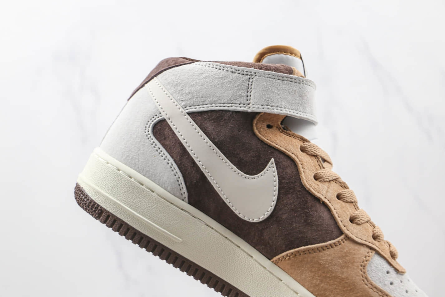 Shop the Nike Air Force 1 07 Mid Coffee White Brown Shoes AL6896-556