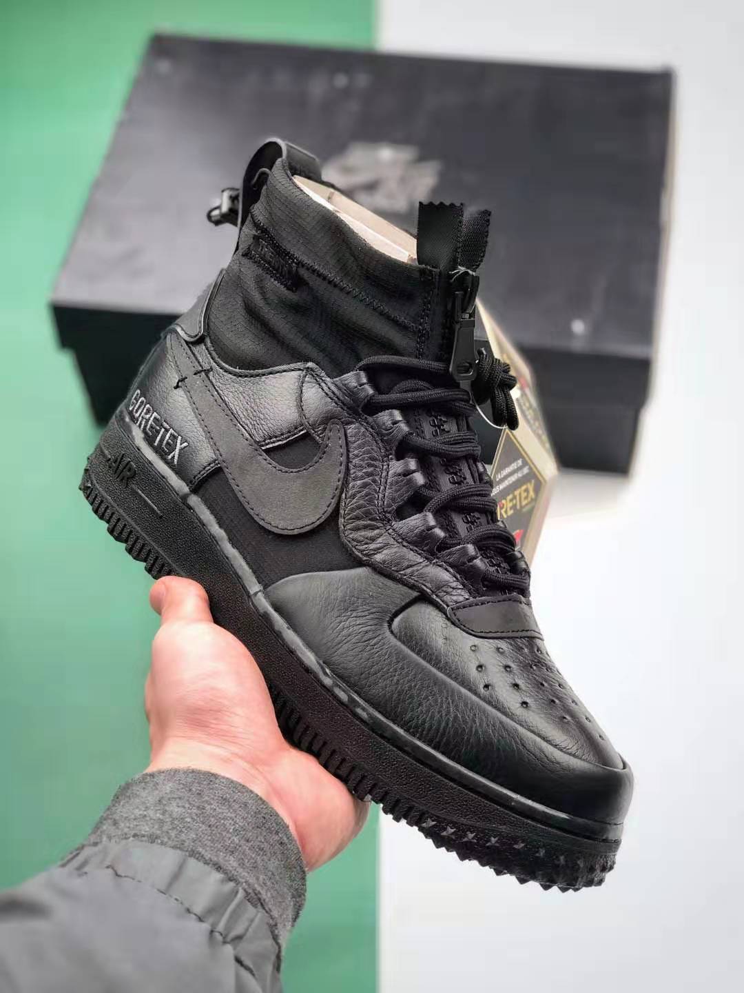 Nike Air Force 1 High Gore-Tex Triple Black CQ7211-003 - Water-resistant and stylish sneakers by Nike