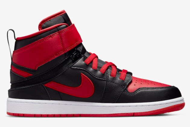 Air Jordan 1 FlyEase 'Bred' Black/Fire Red-White Sneakers - Official Release | Shop Now!