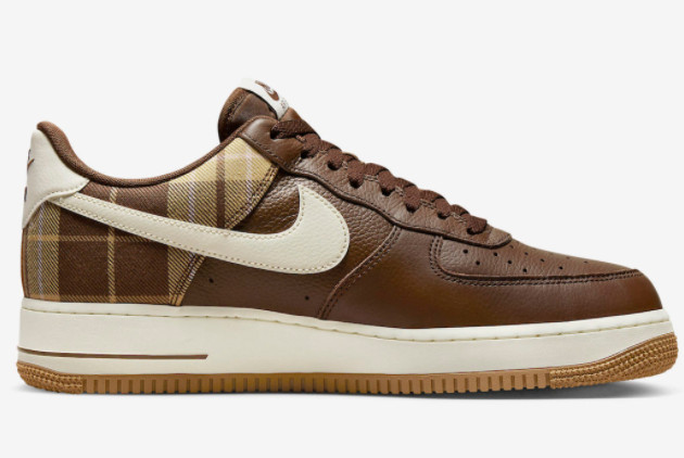 Nike Air Force 1 Low 'Plaid' Cacao Wow/Pale Ivory-Cacao Wow DV0791-200 | Limited Edition Sneaker