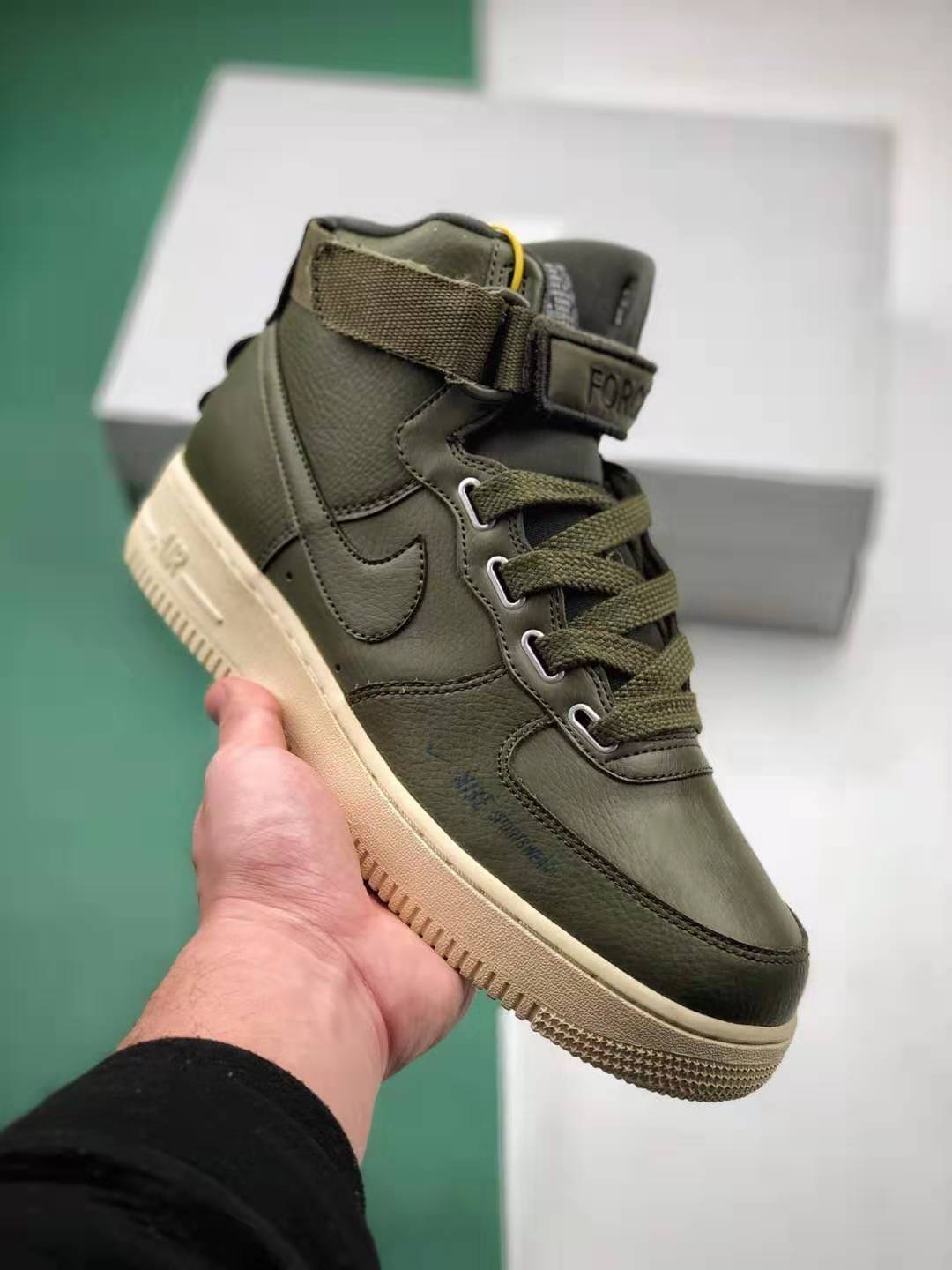 Nike Air Force 1 High Utility Olive Canvas AJ7311-300 - Stylish and Functional Women's Sneakers