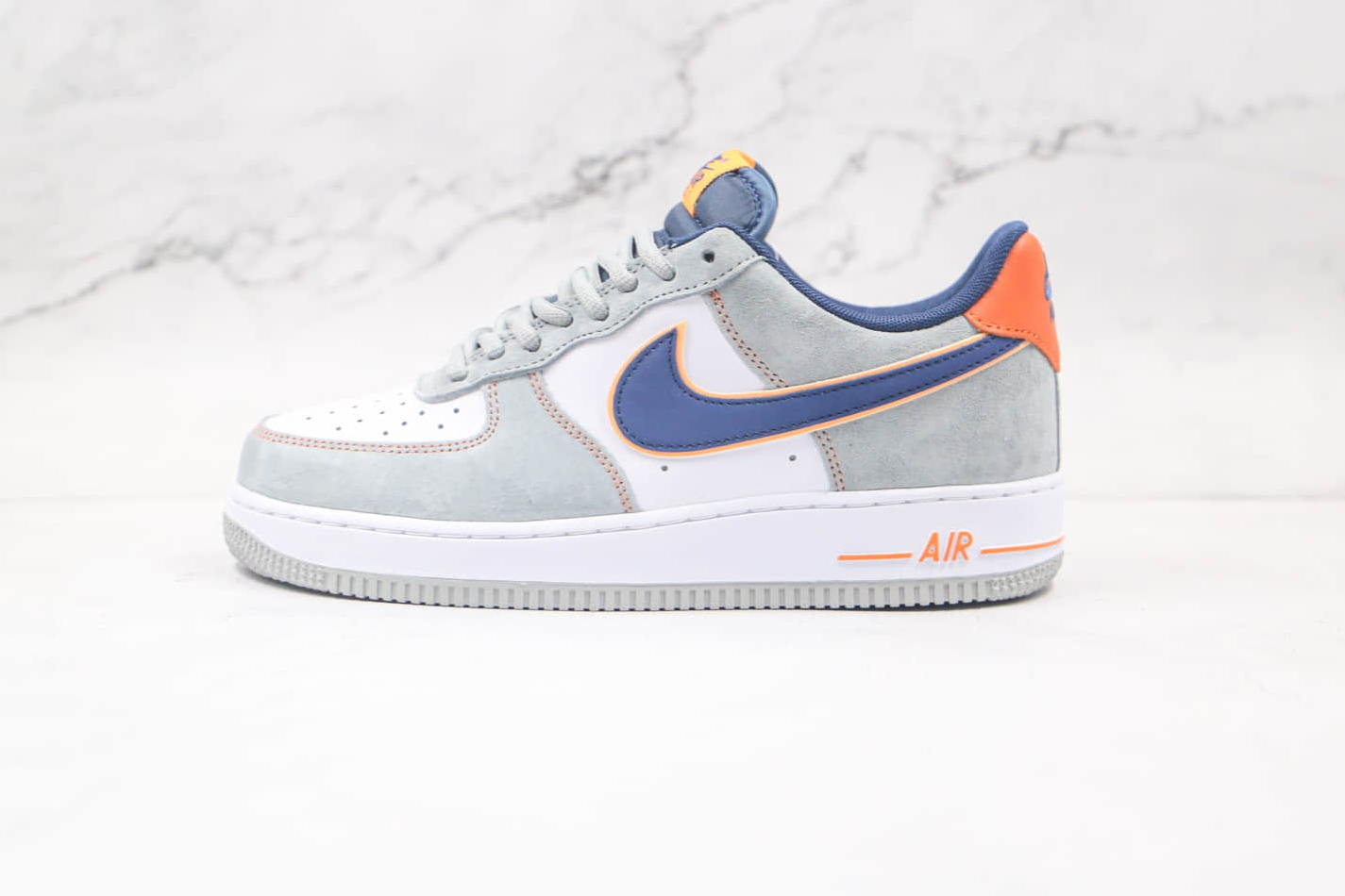 Nike Air Force 1 07 Low White Cool Grey Navy Blue Orange CQ5059-103 - Stylish and Vibrant Sneaker Choice