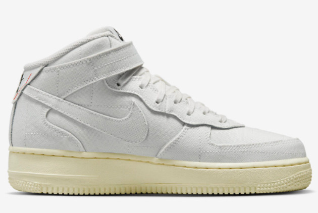 Nike Air Force 1 Mid DZ4866-121 | White Canvas Sneakers