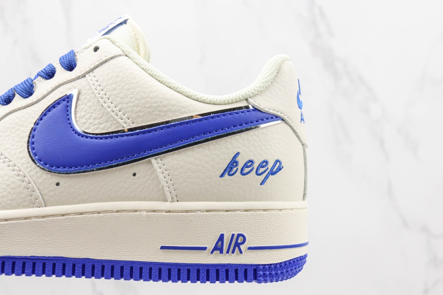 Nike Air Force 1 07 Low Keep Fresh Beige Blue Sliver BM1996-077 - Stylish and Comfortable Footwear for Every Occasion