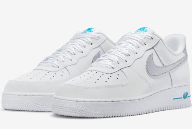 Nike Air Force 1 Low White Silver Blue DR0142-100 - Classic Style with a Touch of Silver | Limited Edition