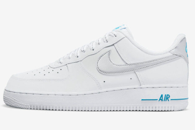 Nike Air Force 1 Low White Silver Blue DR0142-100 - Classic Style with a Touch of Silver | Limited Edition