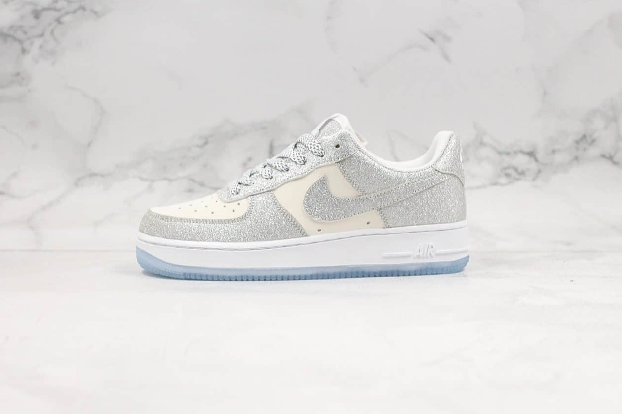 Nike Air Force One 1 Low 07 - White Glitter Silver: Stylish and Trendy Sneakers for Every Occasion