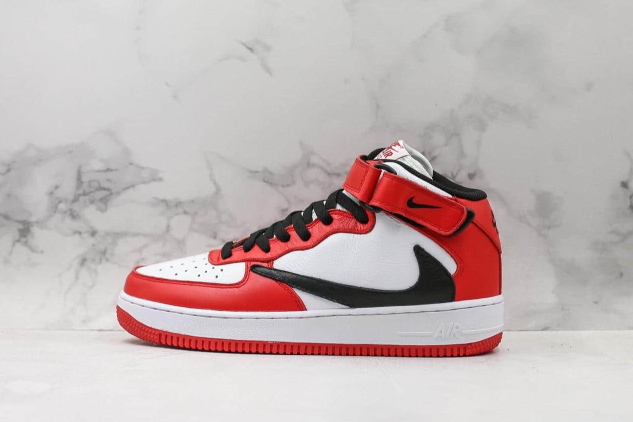 Nike Air Force 1 Mid 07 White Red Black 804609 160 - Stylish and Iconic Sneakers