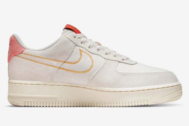 Nike Air Force 1 Low WMNS Burlap Suede Rock and Roll DQ7656-100: Stylish Women's Sneakers