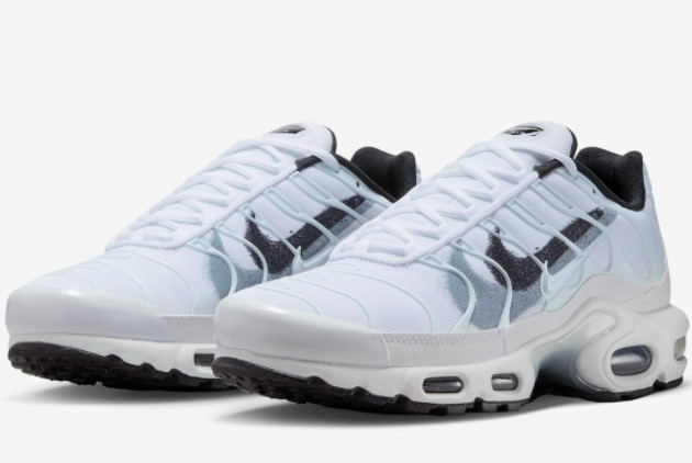 Nike Air Max Plus Spray Paint Swoosh White/Black FD0658-100 - Stylish and Versatile Footwear for Maximum Comfort and Style