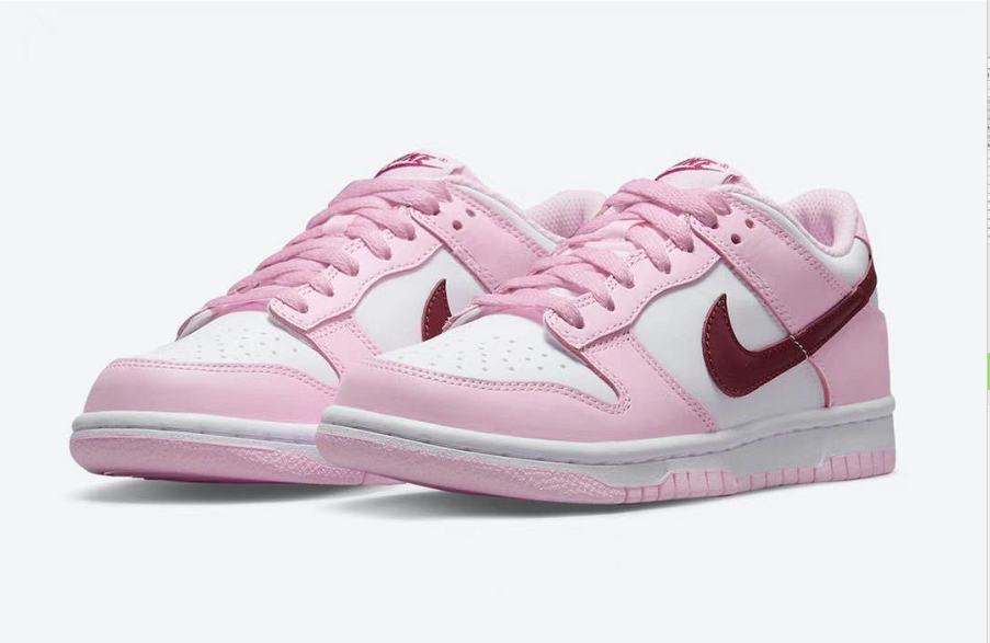 Nike SB Dunk Low GS Valentine's Day Shoes - White/Pink/Black CW1590-601