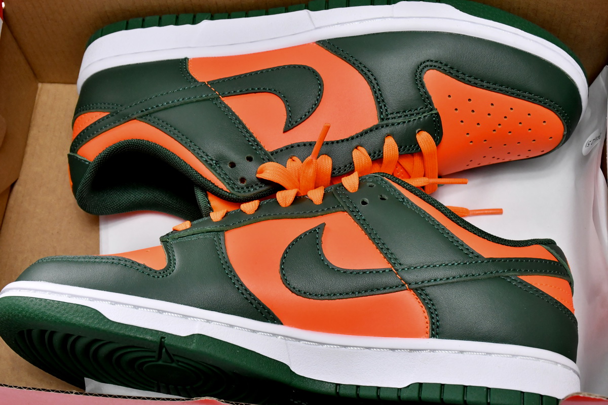Nike Dunk Low Retro Miami Hurricanes DD1391-300: Authentic Miami Hurricanes-themed sneakers at [Website Name]
