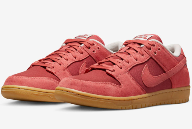 Nike SB Dunk Low 'Adobe' Red Gum DV5429-600 - Stylish Red Gum Sneakers