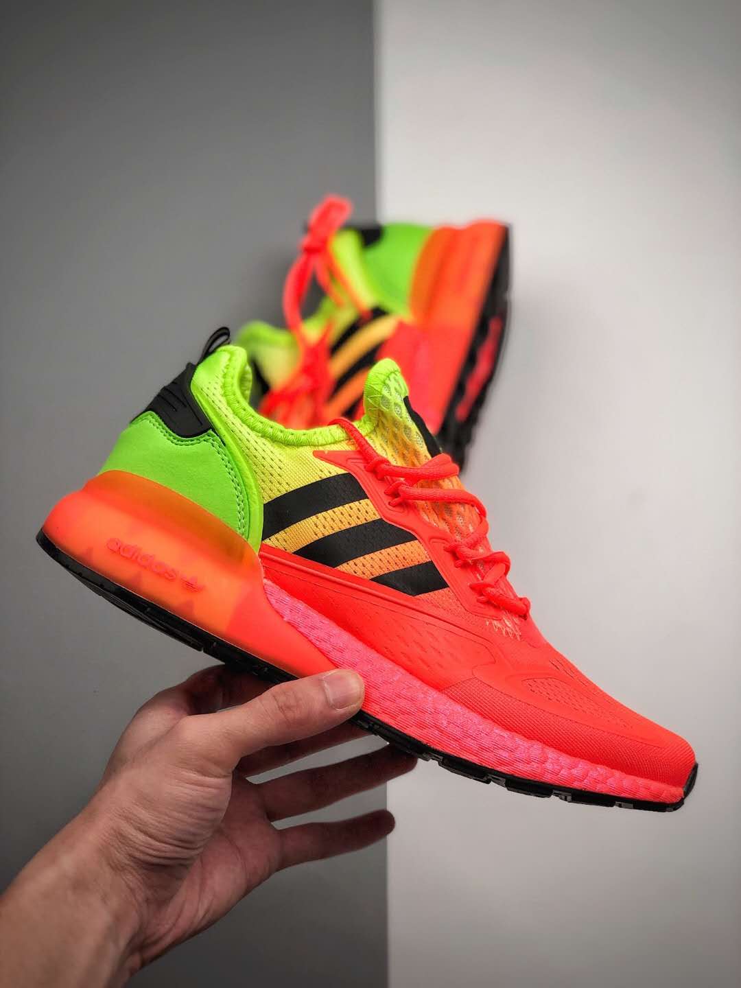 Adidas ZX 2K Boost 'Solar Yellow Red' FW0482 - Shop Latest Sneakers