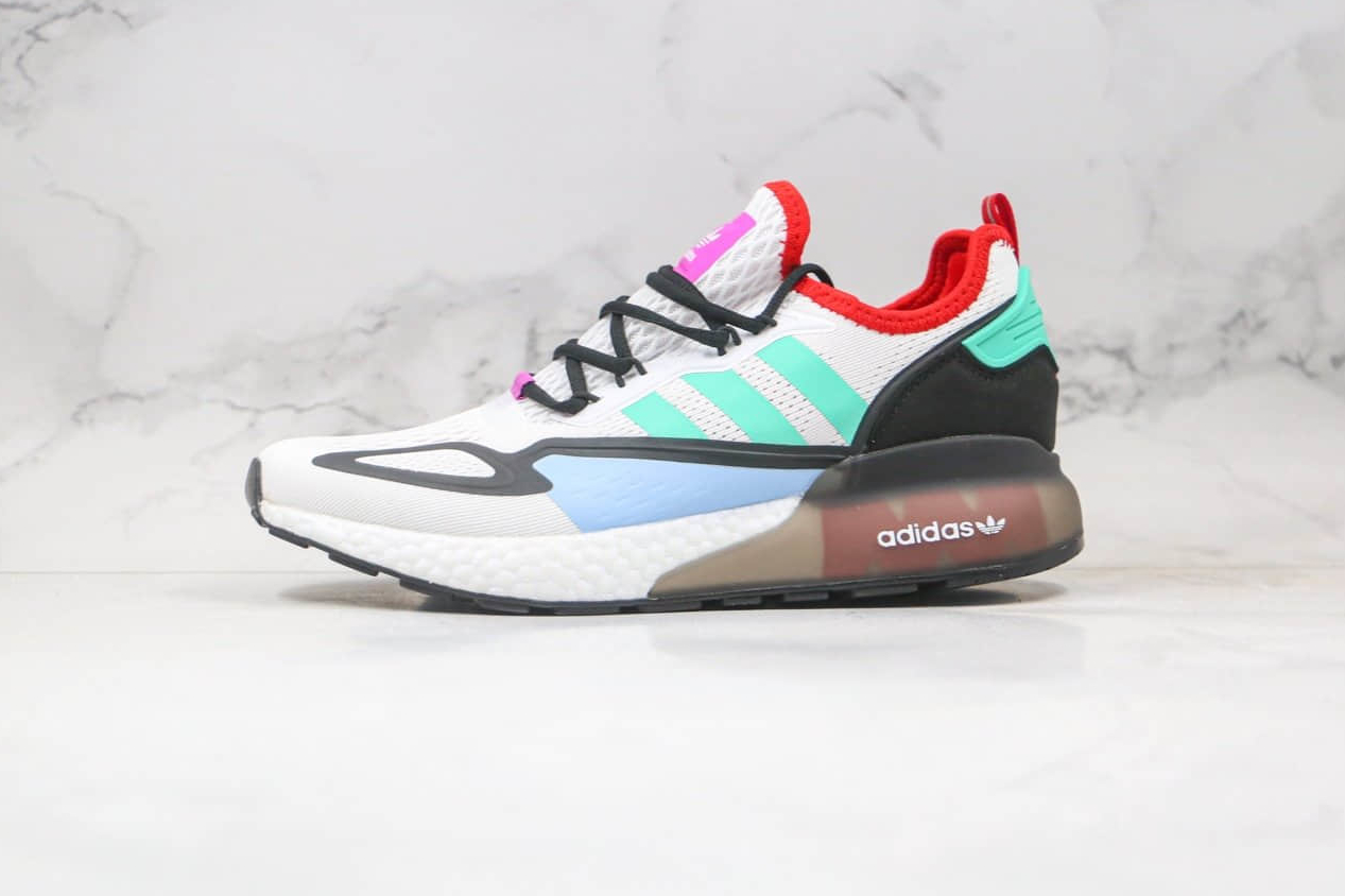 Adidas ZX 2K Boost White Black Red Green Shoes FV2958 - Premium Footwear for Dynamic Style