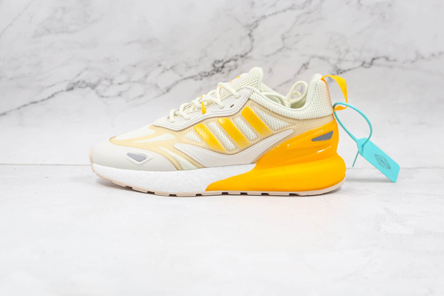 Adidas Originals ZX 2K Boost 2.0 'Wonder White Orange Tint' GZ7823 - Stylish and Comfy Sneakers for Men