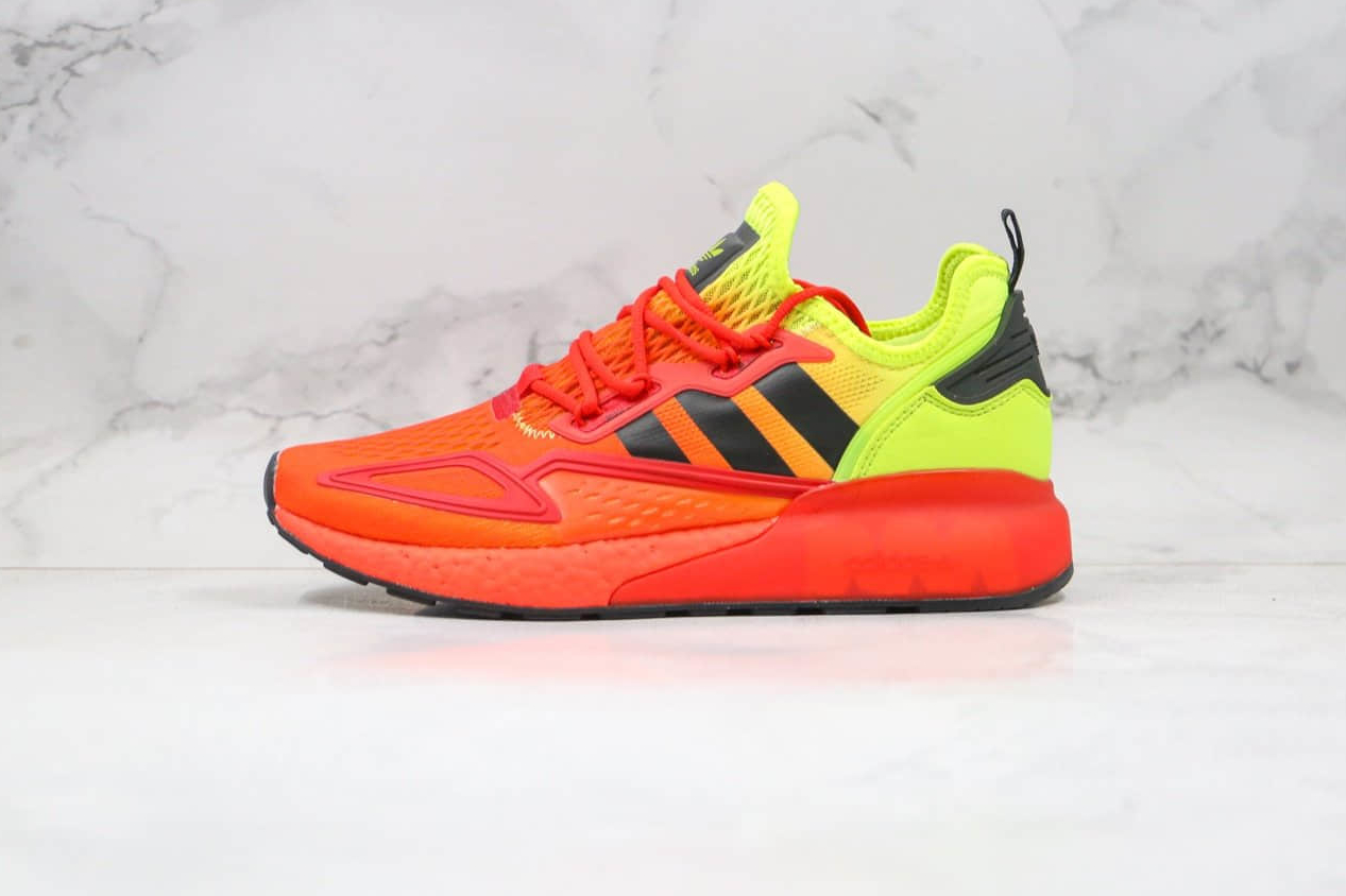 Adidas ZX 2K Boost FW0482 Solar Yellow Red Shoes