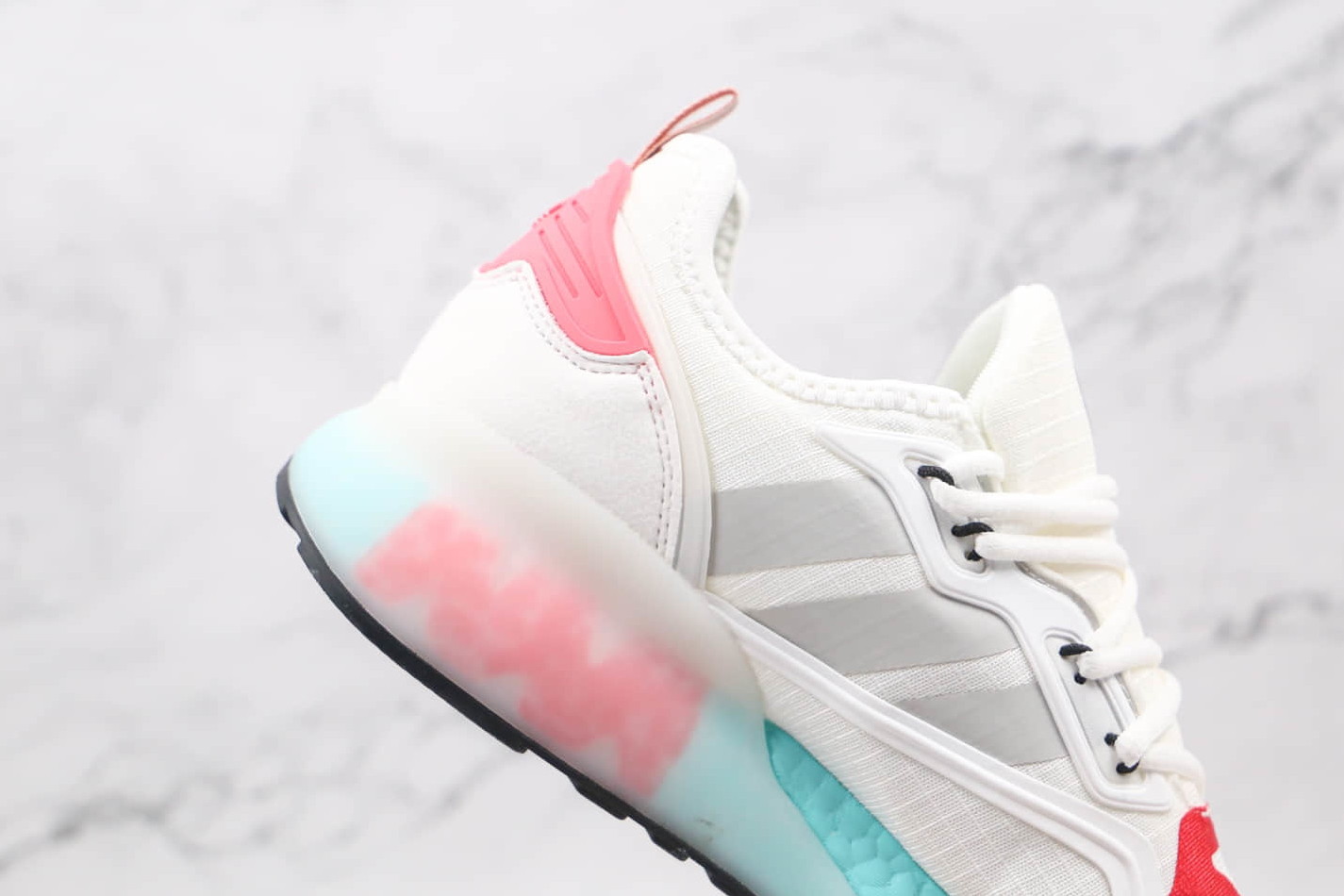 Adidas NASA x ZX 2K Boost - White Hazy Rose Sneakers | Shop Now
