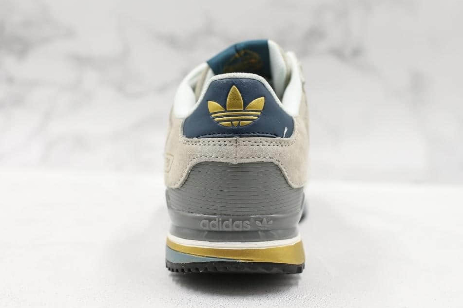 Adidas Originals ZX 750 Grey Navy Blue Metallic Gold Shoes - Q35066