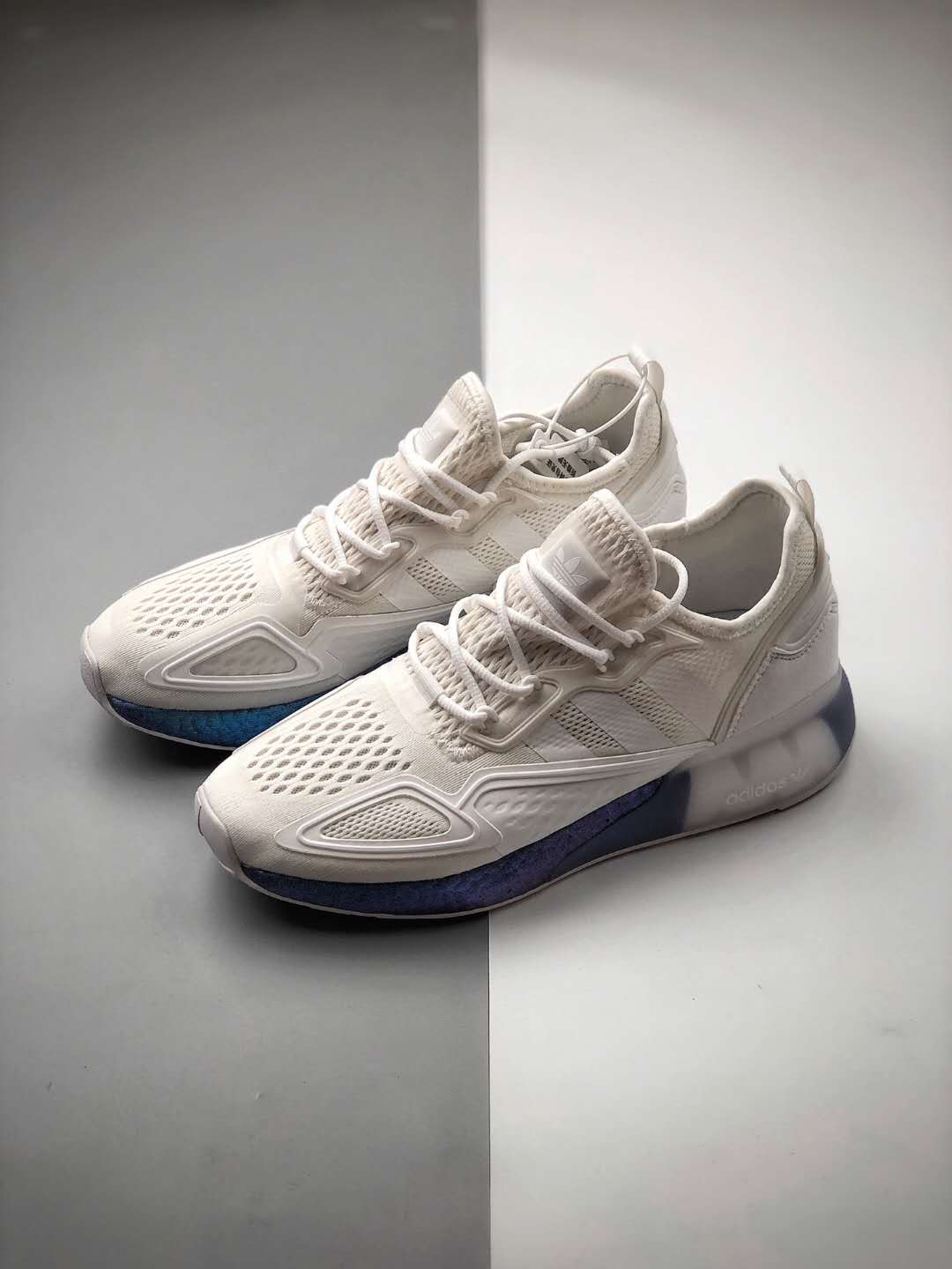 Adidas ZX 2K Boost White Boost Blue Violet FV2928 - Stylish and Comfortable Athletic Shoes